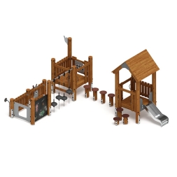 Игровой комплекс (лиственница темный) ДИК 1.24.04-Л.И1.01, фото 3