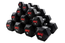 Комплект обрезиненных октагональных гантелей 10 пар от 2,5 до 25кг UFC