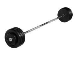 Штанга неразборная &quot;Barbell&quot; с чёрными дисками d 25 мм, 37,5 кг
