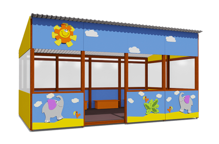 Теневой навес серия Тропикана ВСТ 1510 18 м2 для улицы, фото 1