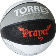 Мяч баск. &quot;TORRES Prayer&quot; арт.B02057, р.7, резина, нейлон.корд, бут. кам., серо-черно-красный