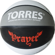 Мяч баск. &quot;TORRES Prayer&quot; арт.B02057, р.7, резина, нейлон.корд, бут. кам., серо-черно-красный