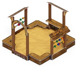 Песочный дворик Теремок (Коричневый) - ИО 6.01.04-02, фото 3