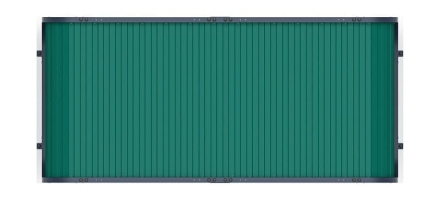 Навес контейнерной площадки для мусора (зеленый) (2 секции) (под анкера) МФ 55.01.02-01, фото 5