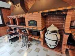 Печь Аристократ 854 Прямоугольный кирпич красный с коричневым, фото 4