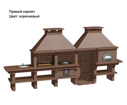 Печь Аристократ 854 Прямоугольный кирпич красный с коричневым, фото 10