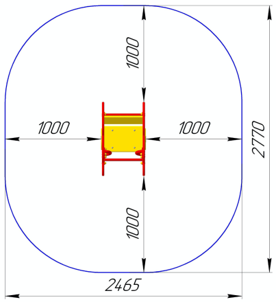Качалка на пружине Ромашка КБ-09 для игровой площадки, фото 2