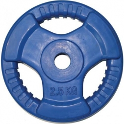 Диск обрезиненный ZSO цветной &quot;3 HANDLE&quot; D-26, 2,5 кг, фото 1