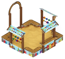 Песочный дворик Теремок (Коты) - ИО 6.01.04-03, фото 3