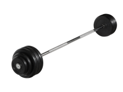 Штанга неразборная &quot;Barbell&quot; с чёрными дисками d 25 мм, 42,5 кг