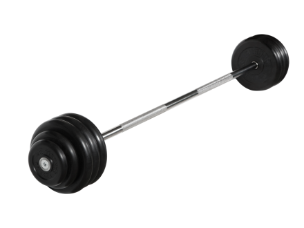 Штанга неразборная &quot;Barbell&quot; с чёрными дисками d 25 мм, 42,5 кг, фото 1