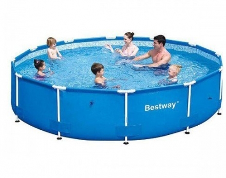 15327 Бассейн каркасный круглый SINGLE POOL MAX 305х100 см, фото 1