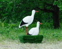 Топиари Аисты в гнезде, семья газон Deluxe