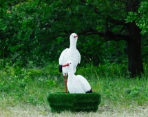 Топиари Аисты в гнезде, семья газон Deluxe