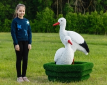 Топиари Аисты в гнезде, семья газон Deluxe