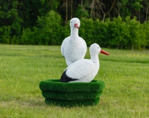 Топиари Аисты в гнезде, семья газон Deluxe