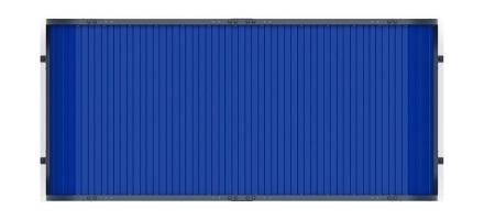 Навес контейнерной площадки для мусора (синий) (2 секции) (под анкера) МФ 55.01.02-03, фото 5