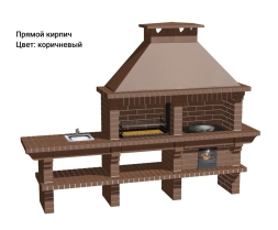 Печь Аристократ 730 Прямоугольный кирпич красный с коричневым, фото 11