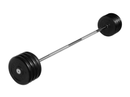 Штанга неразборная &quot;Barbell&quot; с чёрными дисками d 25 мм, 45 кг