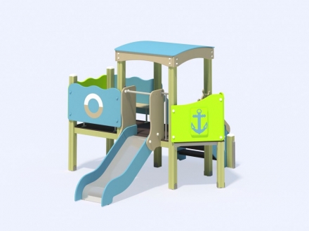 МФ 4.09 Горка Кораблик H=700 мм, фото 1