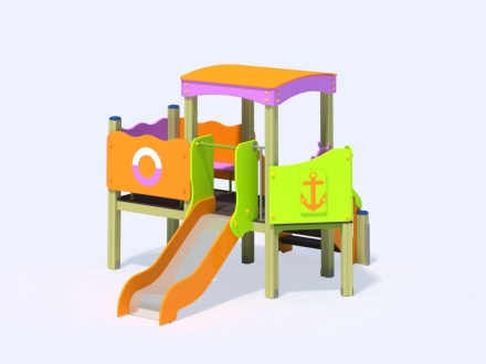 МФ 4.09 Горка Кораблик H=700 мм, фото 3