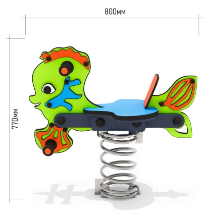 Качалка на пружине ЛД042002 для детской площадки, фото 3