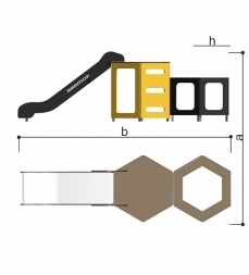 Спортивный комплекс Romana Горка 115.06.00 для уличных спортивных площадок, фото 3