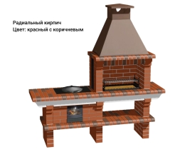 Печь Аристократ 714 Прямоугольный кирпич микс коричневого с желтым, фото 11
