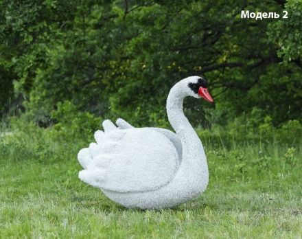Топиари лебедь белый Модель 1 - газон Eco, фото 3