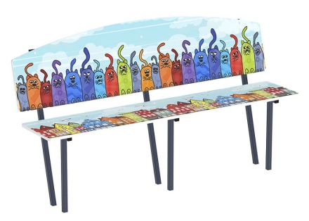 Скамейка детская Коты - МФ 41.01.01-02.И1, фото 2
