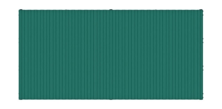 Навес контейнерной площадки для мусора (зеленый) (2 секции) МФ 55.02.02-01, фото 5