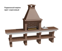 Печь Аристократ 710 Прямоугольный кирпич красный