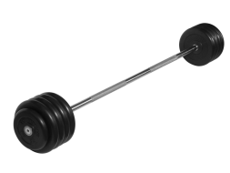 Штанга неразборная &quot;Barbell&quot; с чёрными дисками d 25 мм, 50 кг