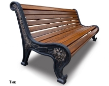 Скамейка чугунная Патриот, Сосна 1,5 м