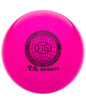 Мяч для художественной гимнастики RGB-102, 19 см, розовый, с блестками Мяч для художественной гимнастики RGB-102, 19 см, розовый, с блестками