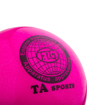 Мяч для художественной гимнастики RGB-102, 19 см, розовый, с блестками Мяч для художественной гимнастики RGB-102, 19 см, розовый, с блестками