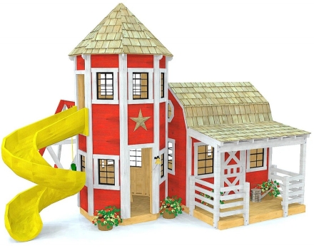 Игровая площадка TORUDA WOOD Имение с башней и качелями, фото 2