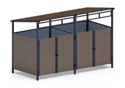 Навес контейнерной площадки для мусора (коричневый) (2 секции) МФ 55.02.02-02, фото 4
