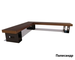 Парковая скамейка Сосновый бор (2,5*2,12 м) Ангарская сосна, фото 3
