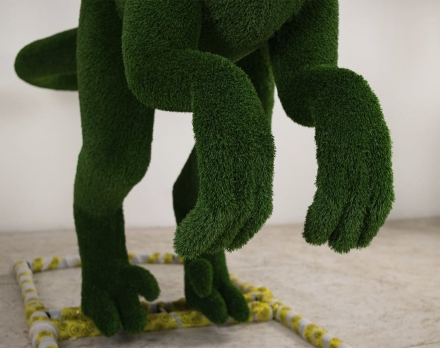 Топиари динозавр Велоцераптор - газон Есо, фото 4