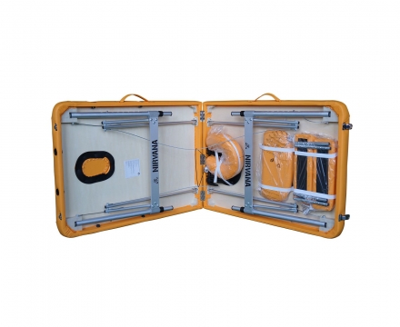 Массажный стол DFC NIRVANA, Elegant LUXE, 186х70х4 см, алюм. ножки, цвет горчичный (Mustard), фото 6