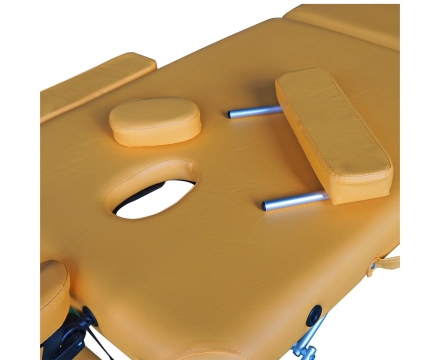 Массажный стол DFC NIRVANA, Elegant LUXE, 186х70х4 см, алюм. ножки, цвет горчичный (Mustard), фото 4