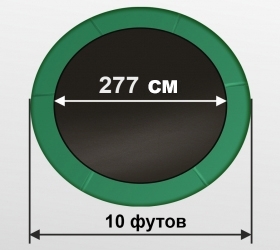 ARLAND Батут премиум 10FT с внутренней страховочной сеткой и лестницей (Dark green), фото 2