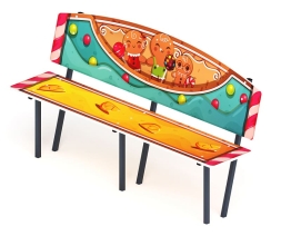 Скамейка детская Пряничный домик - МФ 41.01.01-04.И1, фото 1 Скамейка детская Пряничный домик - МФ 41.01.01-04.И1, фото 1