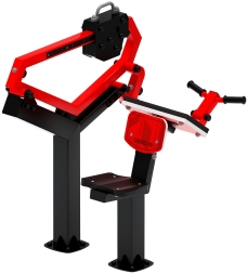 Бицепс сидя (красный) - Уличный тренажер - СТ 034-11.И1, фото 1