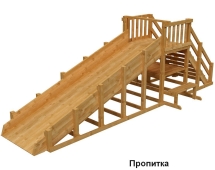 Зимняя деревянная заливная горка Снежный Барс 2