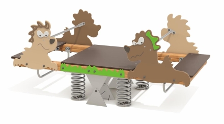 Качели-балансир Н24.04602 двойные на пружине для детской площадки, фото 1