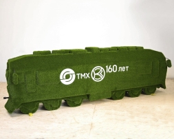 Топиари локомотив - газон Есо, фото 3