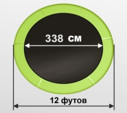 ARLAND Батут 12FT с внутренней страховочной сеткой и лестницей (Light green), фото 2