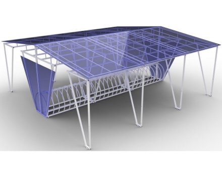Велопарковка Шаттл с навесом, фото 2